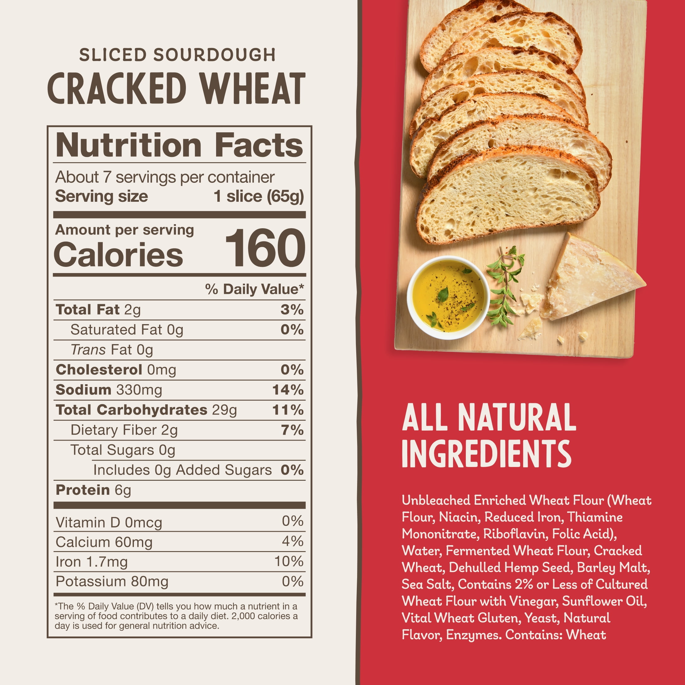 Essential Baking Cracked Wheat Sliced Sourdough Bread, Non-GMO, 16 oz