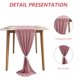 thumbnail image 4 of Precioso camino de mesa de 72cm x 305cm para decoración de fiesta de boda, decoración de despedida de soltera, decoraciones de mesa para pastel de fiesta de cumpleaños, 4 of 5