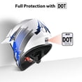 thumbnail image 3 of AHR Youth Kids Dirt Bike Helmet Offroad Motocross ATV Mountain Bike BMX MX Full Face Motorcycle Helmet DOT Approved, 3 of 10
