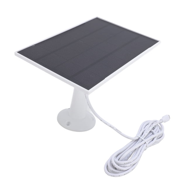 Solar Panel for Security Camera, IP66 Waterproof Solar Charger with 9.84ft Charging Cable, 360 Adjustable Mounting Bracket, Type C Port Solar Panel for Doorbell Security Camera
