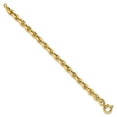 thumbnail image 6 of Auriga Fine Jewelry 14K Yellow Gold Polished Fancy Knife-edge Rolo Link Bracelet 8inch for Women, 6 of 6