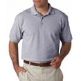 thumbnail image 2 of Hanes 7 oz. ComfortSoft Cotton Pique Polo (055) Light Steel, L, 2 of 2