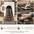 thumbnail image 2 of RUG ROBOT 2.5' x 8' Runner Rug for Hallway, Non Slip Washable Checkered Rug for Kitchen, Brown Neutral Bathroom Home Decor Plaid Diamond Low Pile Print Carpet for Entryway Bedroom Laundry, 2 of 5