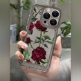 thumbnail image 4 of Rose-colored TPU Shockproof Lens Protective Phone Case Suitable For Iphone 15/14/13/12/11, 4 of 4