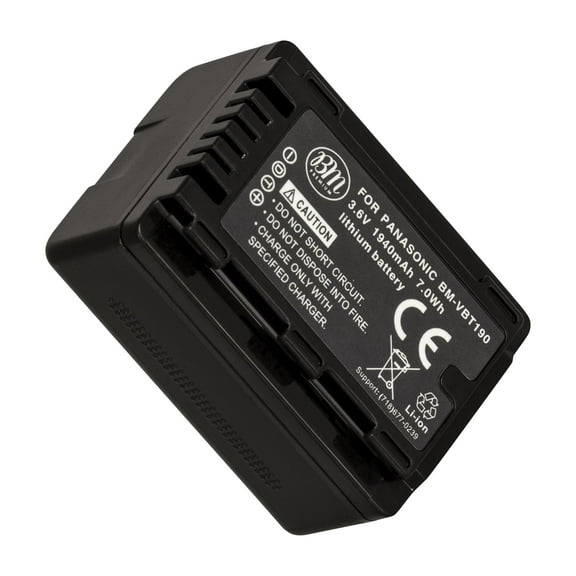 BM Premium VW-VBT190 Battery for Panasonic HC-V380 HC-V510 HC-V520 HC-V550 HC-V710 HC-V720 HC-V750 HC-V770 HC-VX870 HC-VX981 HCW580 HCW850 HC-WXF991