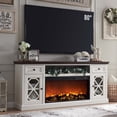 thumbnail image 2 of IFGET Fireplace TV Stand for 75 inch TV, 31" Tall Entertainment Center w/Drawer & Diamond Panel Door, Farmhouse TV Stands for Living Room, 2 of 6