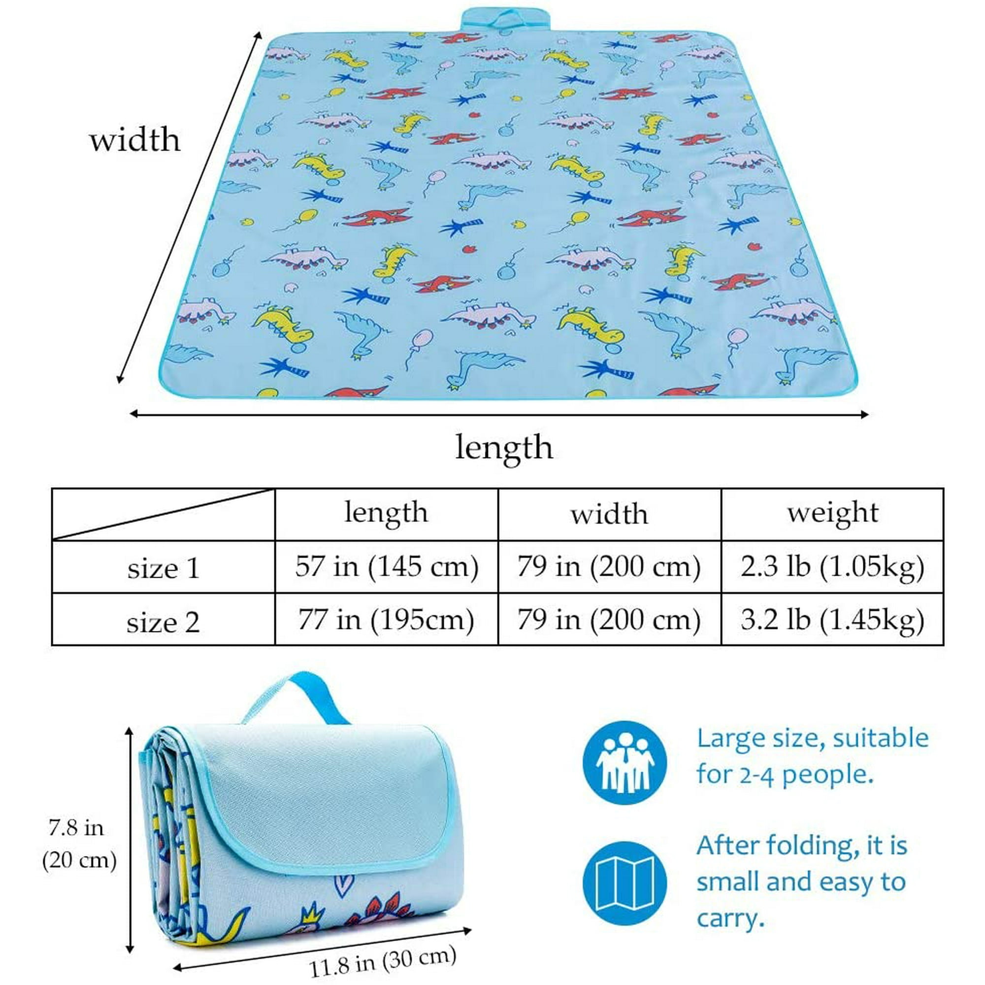 Yiailnter Waterproof Picnic Blanket Large Picnic Mat Waterproof Picnic Mat Outdoor Picnic Blankets Waterproof Foldable For Picnic Camping Concerts Bea