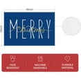 thumbnail image 5 of mubwai Merry Christmas Gold Placemats 12x18 Inch Set of 4 Xmas Winter Holiday Place Mats for Home Party Kitchen Dining Table Decorations Blue, 5 of 5