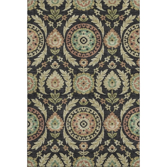 Dalyn Rugs Premium Machine Washable Mayfield AMF751 Black 9' x 12' Rug