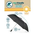 thumbnail image 5 of Totes Recycled Canopy Vented Auto Open Golf Umbrella with Sunguard, Black, 5 of 5