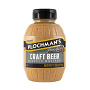Plochmans Craft Beer Mustard, Squeeze Barrel, 11 oz