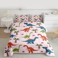 thumbnail image 2 of Castle Fairy Cute Dino Full Size Comforter Sets,Jungle Wildlife Dinosaur Bedding Sets, 2 of 8