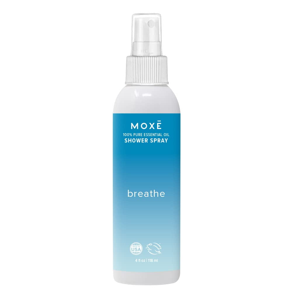 MOXE Breathe Shower Spray Essential Oils Shower Mist with Eucalyptus