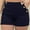 Navy, variant on ZZwxWA Women's Casual High Waisted Shorts Pants Front Button Vintage Shorts Solid Summer Womens Shorts with Pocket