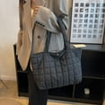 thumbnail image 2 of CoCopeaunt Quilted Tote Bags for Women Lightweight Puffer Padding Shoulder Bag Large Nylon Tote Handbag Zipper Closure, 2 of 6