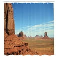 thumbnail image 3 of Ambesonne American Shower Curtain, Monument Sand Desert, 69"Wx84"L, Cinnamon Blue, 3 of 5