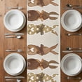 thumbnail image 4 of Table Runner 72 Inches Long for Kitchen Dining, Happy Easter Dresser Scarf Farmhouse, Dining Table Decorations for Wedding/Parties, Vintage Brown Rabbits Love Heart Balloon 16 x 72 In, 4 of 8