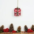 thumbnail image 4 of SEWCHICS 4-Pack Red Glitter Box Ornaments Plastic Xmas Tree Decorations for Holiday Hanging, 4 of 8