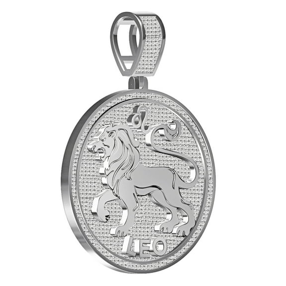 Genuine 2.50 Cwt. VVS1 Natural MOISSANITE Diamond Zodiac Sign Leo Charm Pendant