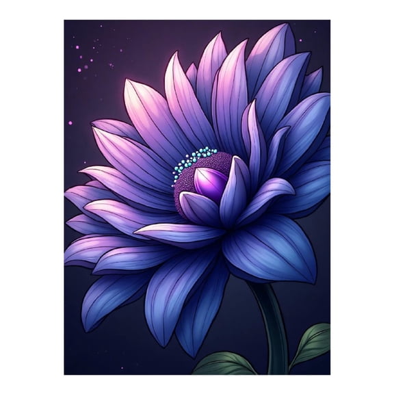 Diamond Art Kit for Adults, Flower Purple Print No.60 Diamond Painting for Adults Beginners, 5D DIY Diamond Art Painting Kits, Colorful Diamond Painting Craft for Home Decor 12x16