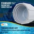 thumbnail image 4 of U.S. Pool Supply 1-1/4" Pool Hose Cuff, 2 Pack - Swimming Pool Replacement Cuff for Spiral-Wound Vacuum Hoses - Threaded Cuff, Durable ABS Plastic, Repair Hose Ends, Connect Vacuum Head, 4 of 5