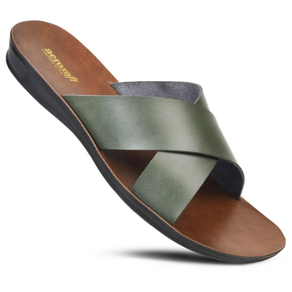 Aerosoft Crocus Women’s Slide Sandals – Slip-On Comfort Flats, Lightweight Walking Slides, Casual Summer Shoes