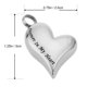 thumbnail image 2 of Dije Para Cenizas Cremación Urna Funeraria Relicario 21 MX IMPORTA CORAZÓN, 2 of 5