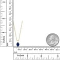 thumbnail image 6 of Gem Stone King 1.03 Ct Blue Created Sapphire 18K Yellow Gold Plated Silver Pendant With Chain, 6 of 6