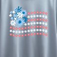 thumbnail image 3 of Instant Message - Floral USA Flag Short Sleeve Boxy Graphic T-Shirt, 3 of 6