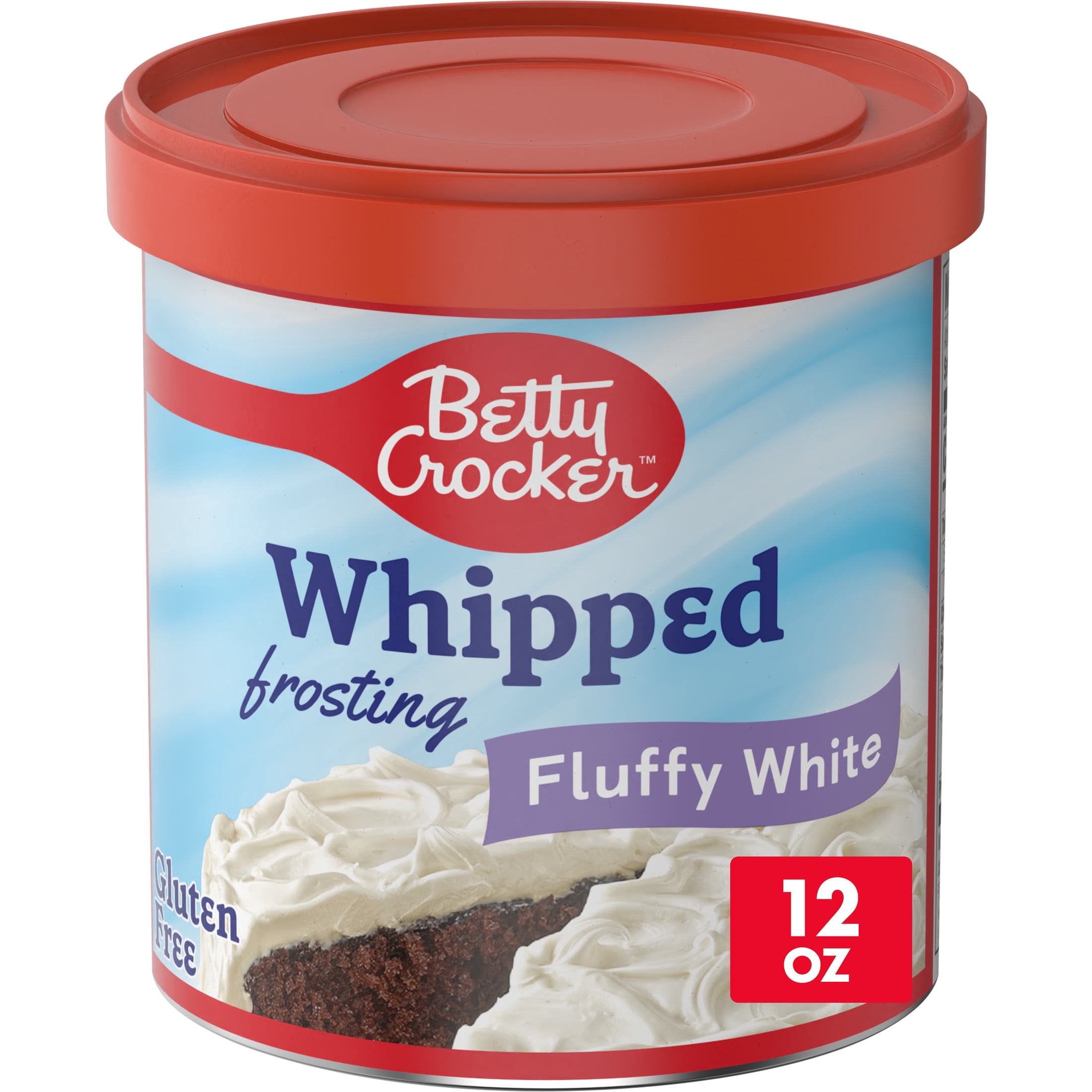 (2 pack) Betty Crocker Whipped Fluffy White Frosting, Gluten Free, 12 oz