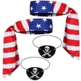 thumbnail image 1 of Set de accesorios pirata Scotamalone con bandanas y parches para el ojo, 1 of 6