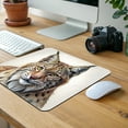 thumbnail image 5 of Bobcat Face Illustration Mouse Pad Low Profile Gaming Mat, 5 of 7