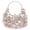 White, variant on Evening Sparkle Hobo-Shaped Bag in Fuchsia Paillettes w/ Frame - Fuchsia - BG-8019FS