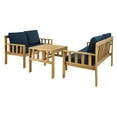 thumbnail image 2 of Safavieh Lardner 3 Piece Outdoor Modern Living Set Seat w/ Cushion, 2 of 6