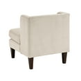 thumbnail image 4 of Corduroy Fabric Taupe Accent Chair With Solid Wood Legs And 26.87" Depth Upholstered Plywood Base Reversible Seat Cushions, 4 of 6