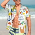 thumbnail image 5 of Picia Summer Animal Gentle Cotton Regular Fit Short Sleeve Casual Hawaiian Shirt for Men-Medium, 5 of 9