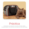 thumbnail image 4 of Mochila Transportadora Para Mascotas Portátil Plegable Rojo, 4 of 5