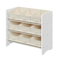 thumbnail image 2 of SONGMICS Toy Organizer, Kid Toy Shelf with 9 Non-Woven Fabric Boxes, for Children's Room and Playroom, Spacious, 11.6 x 24.6 x 23.6 inches, Cloud White, 2 of 9
