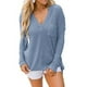 thumbnail image 2 of Moda mujer Casual cuello vuelto manga larga suelta camiseta otoño blusa pulóver Tops Pompotops  FGAJ16118, 2 of 8