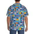 thumbnail image 3 of Yiaed Cute Flat Fish Print Mens Casual Wrinkle Free Shirts Short Sleeve Button Down Summer Stretch Dress Shirt-XX-Large, 3 of 5