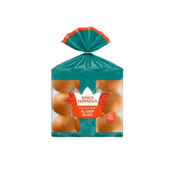 King's Hawaiian Sweet Pre-Sliced Slider Mini Buns 9 Count, 10oz, Shelf-Stable (Pack of 2)