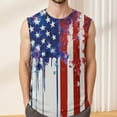 thumbnail image 4 of GIPQJK Mens Tank Top 2025 Trendy Usa Flag Scoop Neck Sleeveless Tops Independence Day Patriotic Graphic Muscle Tank Tops,Blue S, 4 of 4