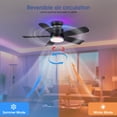 thumbnail image 4 of Ventilador de techo Wiviniya 104 cm con luces y mando a distancia negro, 4 of 9