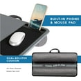 thumbnail image 4 of Home Office Lap Desk with Device Holder, Mouse Pad and Phone Holder - Grey Wood Grain - Fits 15.6" Laptop, 4 of 6