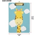 thumbnail image 2 of FMSHPON Cute Cartoon Giraffe Clipboard Hardboard Wood Nursing Clip Board and Pull for Standard A4 Letter 13x9 inches, 2 of 7
