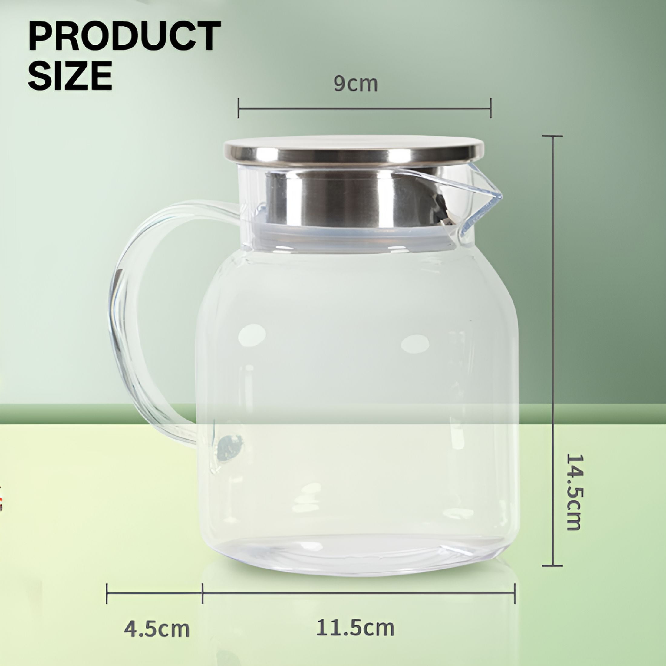 ACDANC Stainless Steel Water Bottles Tea Jug Glass Juice Pitcher Tea Pitcher 1 Gallon Pitchers Formula Mixing Pitcher