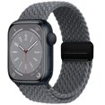 thumbnail image 1 of Omecky Correa Trenzada Magnética Solo Loop Compatible Con Apple Watch Series 9 8 7 6 5 4 3 38 Mm 40 Mm 41 Mm Para Mujeres Y Hombres Correa Deportiva Elástica De Nailon Para Iwatch Se Gris Espacial, 1 of 1