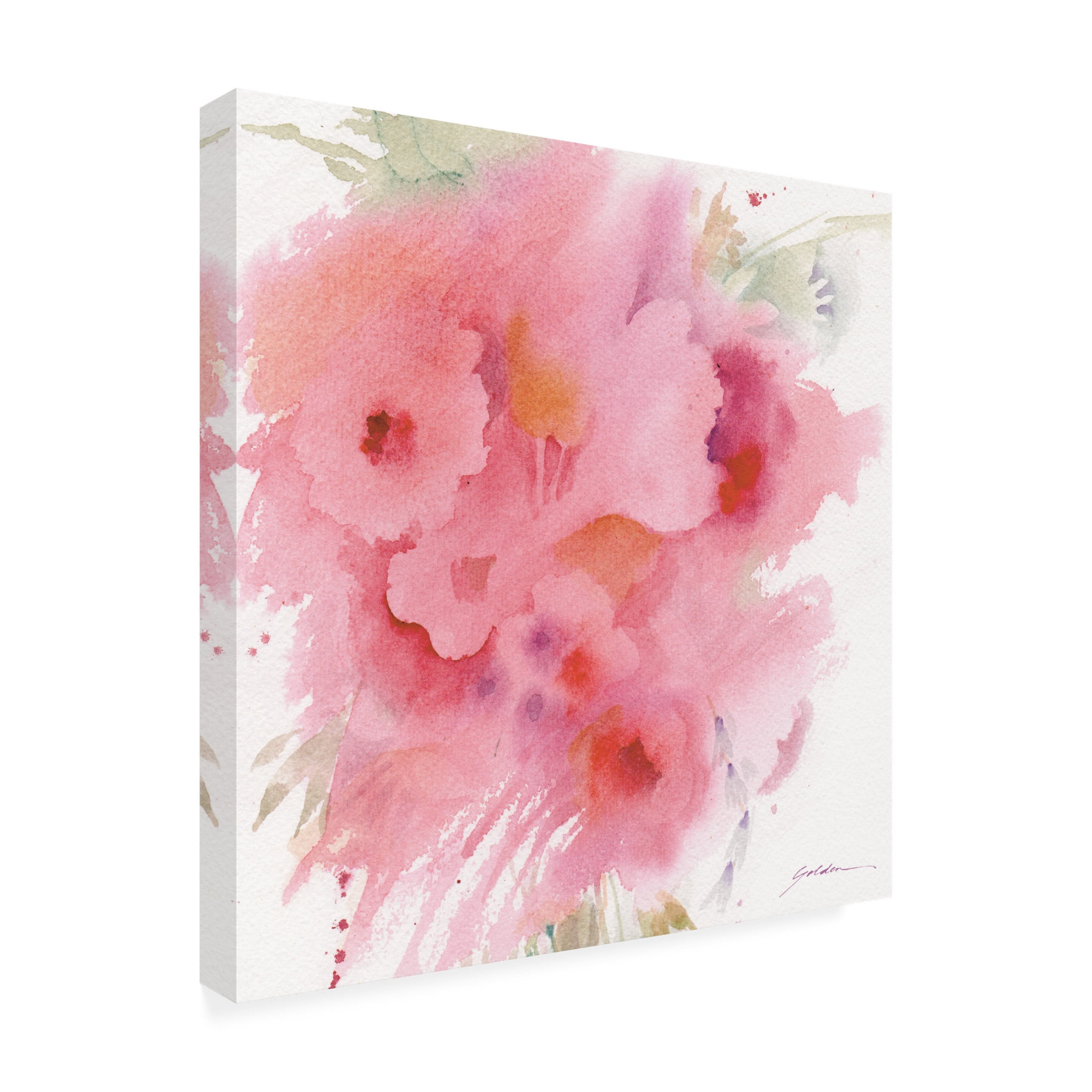 Canvas Wall Art - Sheila Golden 'Viva Magenta Tones' Wall Art for Living Room, Bedroom, or Office Décor by Trademark Fine Art - 14 x 14 Inches