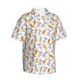 thumbnail image 2 of Balery Cute Rabbit Print Men's Hawaiian Shirts Short Sleeve Beach Shirt Relaxed Fit Vacation Button Down Shirts-Medium, 2 of 9