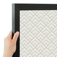 thumbnail image 4 of PinPix 18x13 Custom Cork Bulletin Board Peaks Modern Pattern White Beige Poster Board Has a Fabric Style Canvas Finish, Framed in Peaks Modern Pattern White Beige, by ArtToFrames (PinPix-1793), 4 of 6